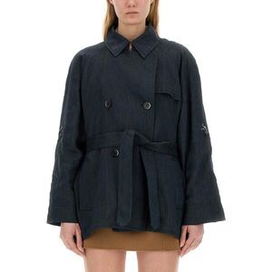 FAY Double-Breasted Belted Jacket Women BLACK Coats & Jackets